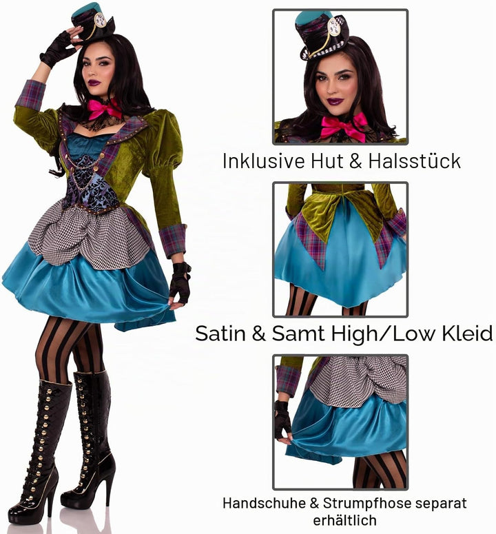 Leg Avenue Damen - Deluxe Mad Hatter Kostüm M Single, M Single