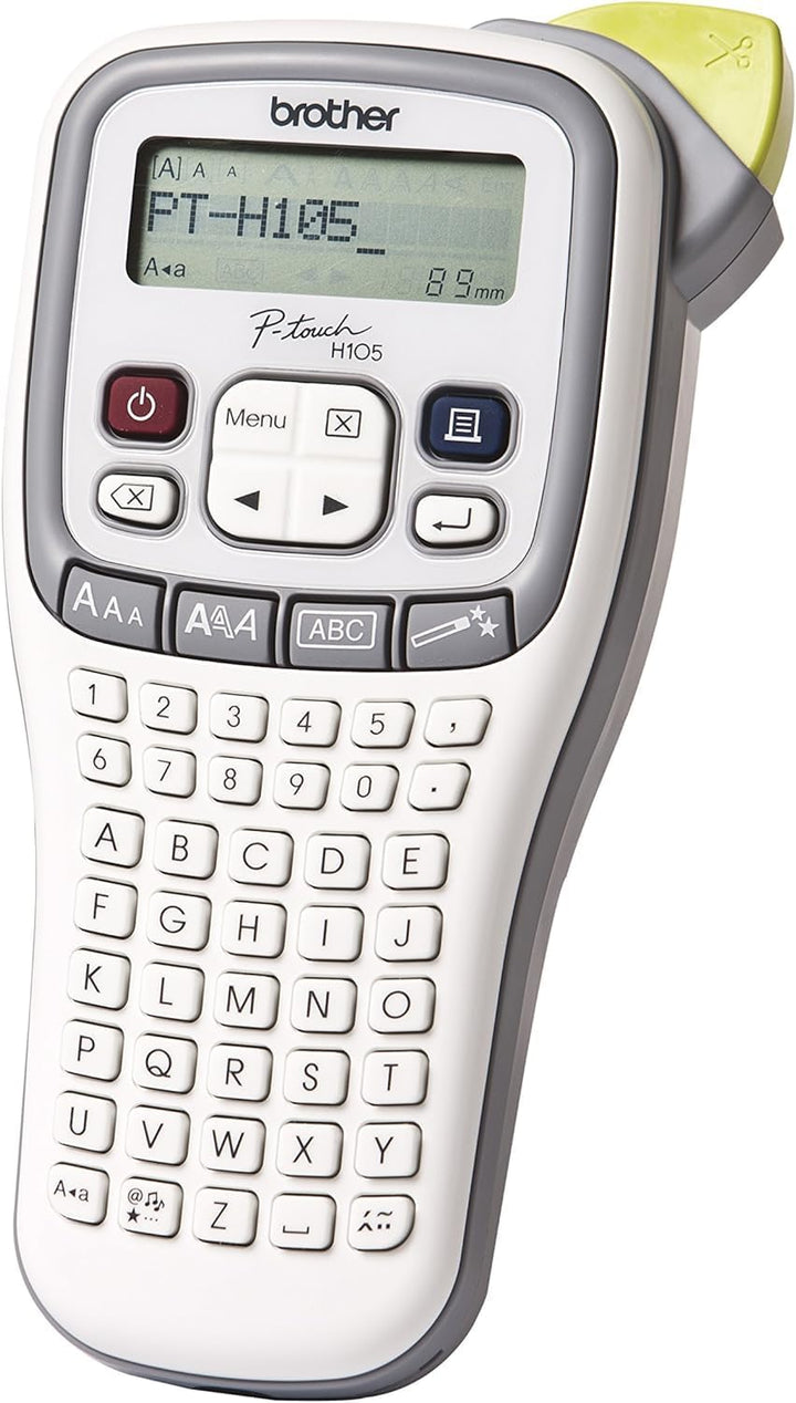 Brother PT-H105 Beschriftungsgerät (für 3,5 bis 12 mm breite TZE-Schriftbänder, bis zu 20 mm/Sek. Dr