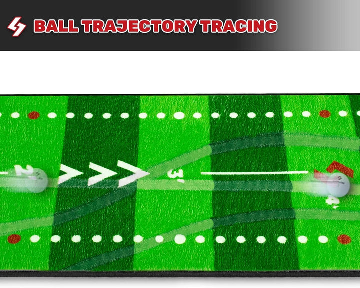 SAPLIZE Golf Putting Matte, Optionen von Bundle A (Trajectory Tracing, mit Mehreren Trainingsmodi) o