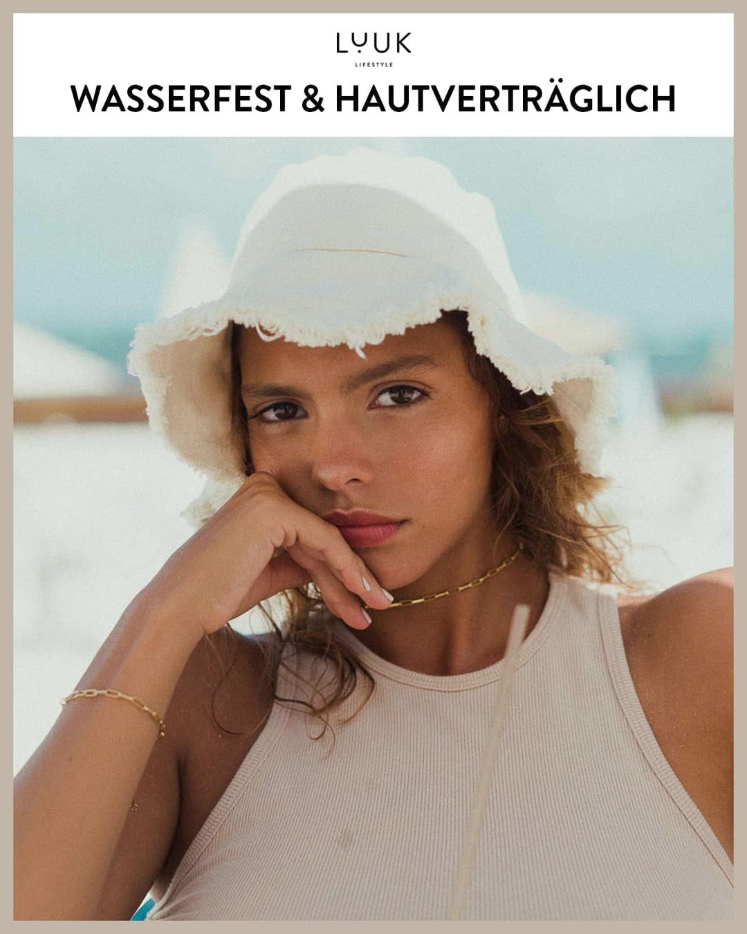 LUUK LIFESTYLE Halsketten, Armbänder und Schmucksets aus Edelstahl, modernes und schlichtes Design,