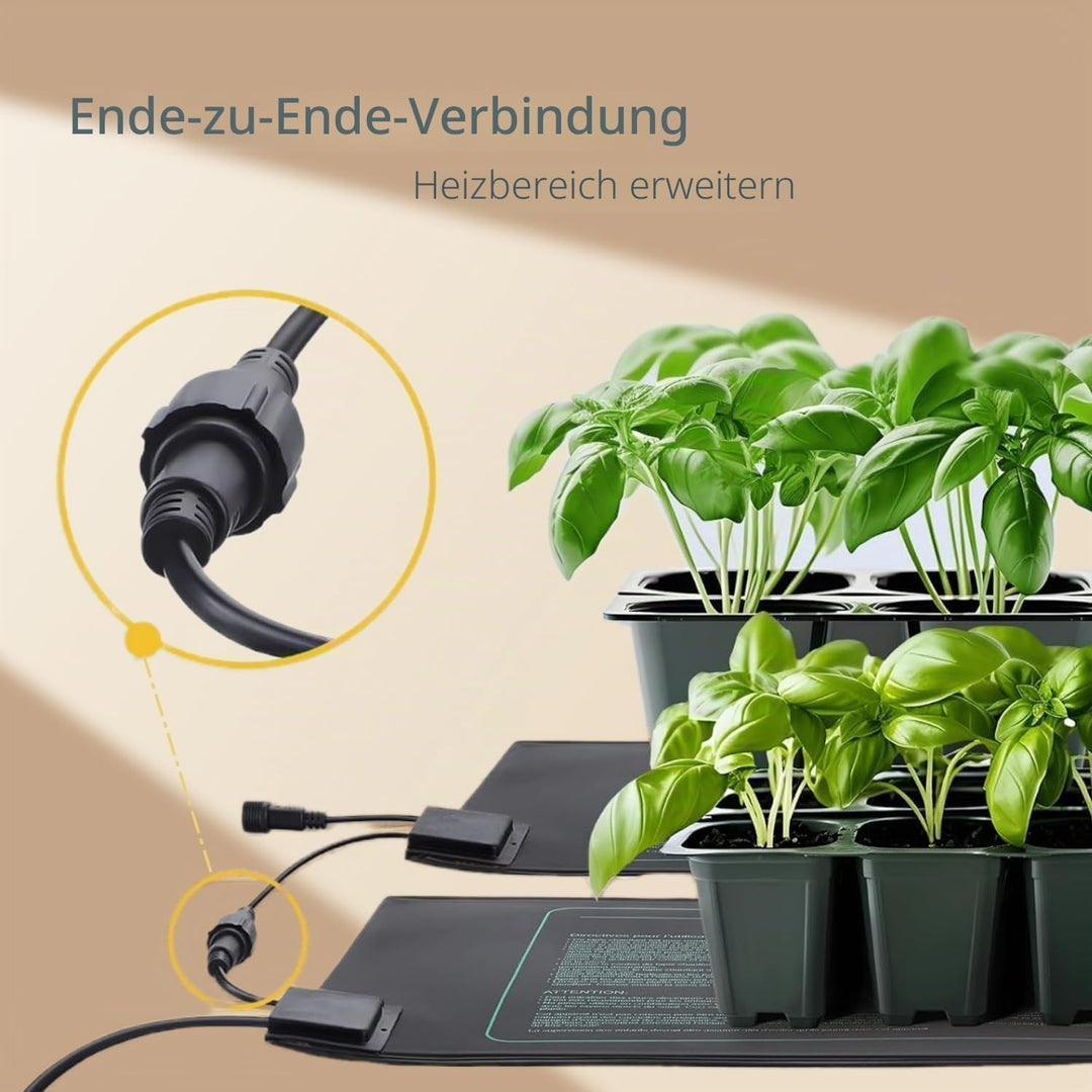 LUCKYLUX Heizmatte Pflanzen mit Thermostat