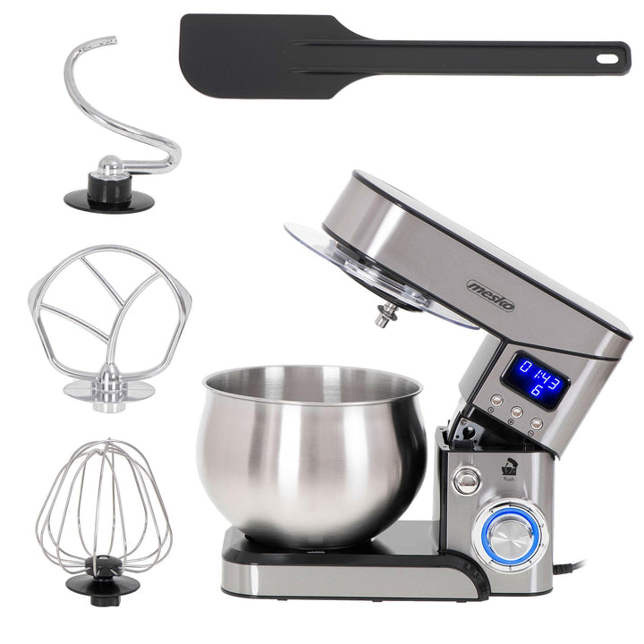 Mesko MS4228 Küchenmaschine, 5 Liter, professionelle Orbital-Küchenmaschine, 6 Geschwindigkeiten + P