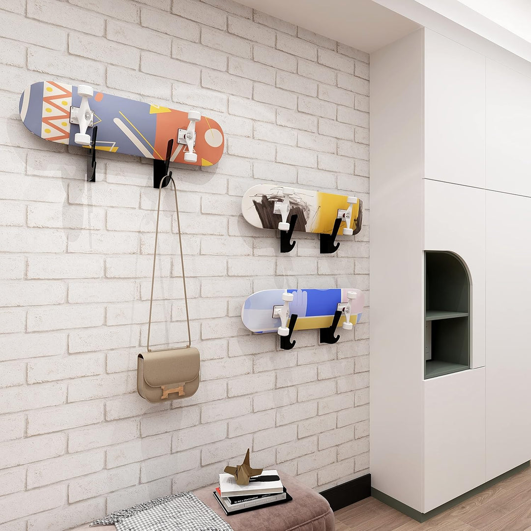 Skateboard Wandhalterung Display Rack, Skateboard Wandregal Display Rack mit Aufbewahrungshaken, Wan