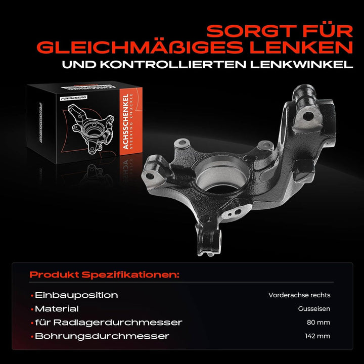 Achsschenkel Radaufhängung Vorne Rechts für Megane IV Schrägheck B9A/M 1.2 L-1.8L 2015-Heute 4001461
