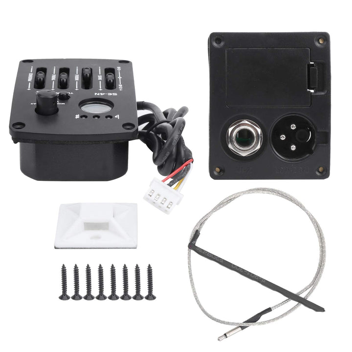 4 Band Equalizer Pickup Akustikgitarre Digital Tuner EQ SE-4N Preamp, 6,35 Mm XLR-Ausgangsbuchsen, B