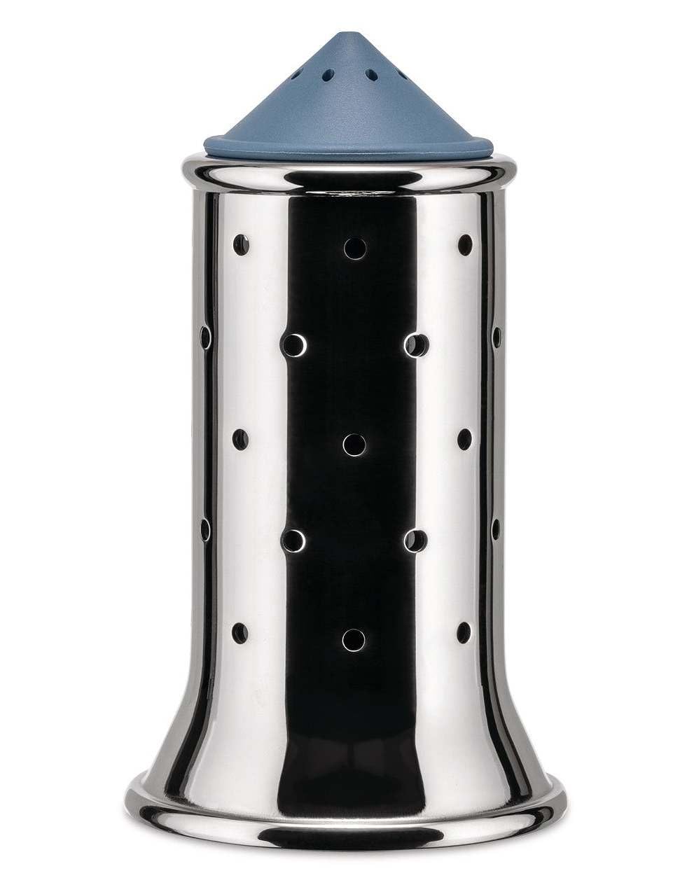 Alessi Salzstreuer, Blau, Edelstahl, 6.5 x 7 x 24 cm, Blau