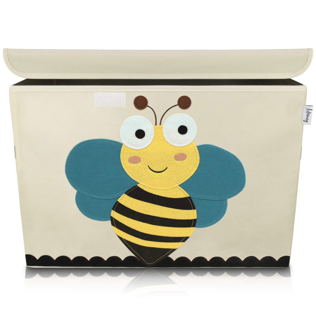 LIFENEY Aufbewahrungsbox Kinder gross 51 x 36 x 36 I Spielzeugkiste I Kiste mit Deckel für Kinderzim