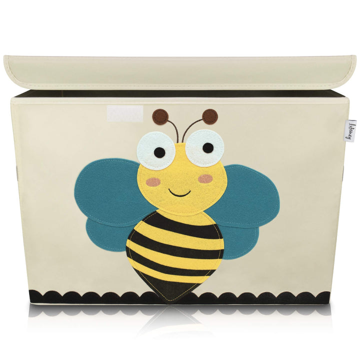 LIFENEY Aufbewahrungsbox Kinder gross 51 x 36 x 36 I Spielzeugkiste I Kiste mit Deckel für Kinderzim
