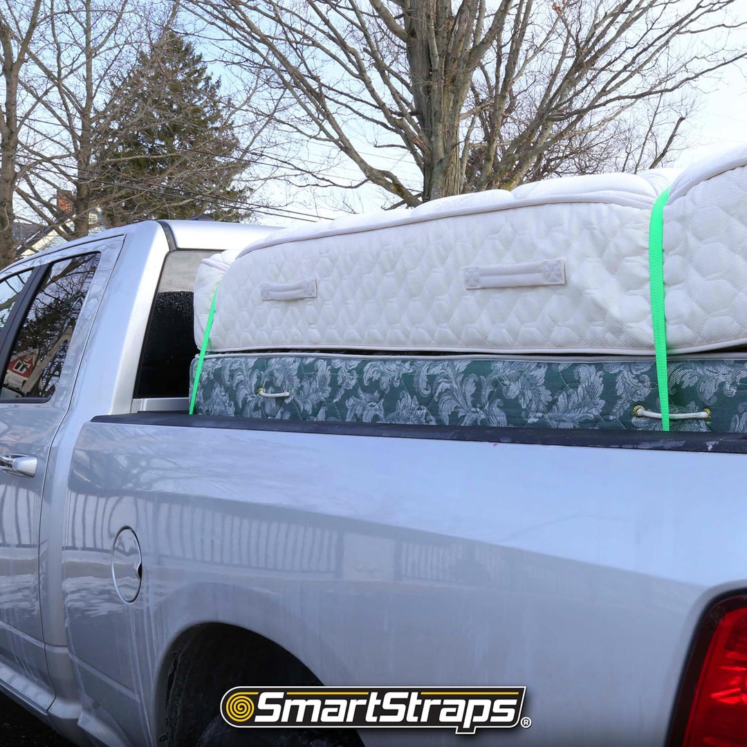 SmartStraps 3,6 m, gepolsterte Ratschen-Spanngurte, 4 Stück, Standard-Spanngurte – 7 kg Bruchfestigk