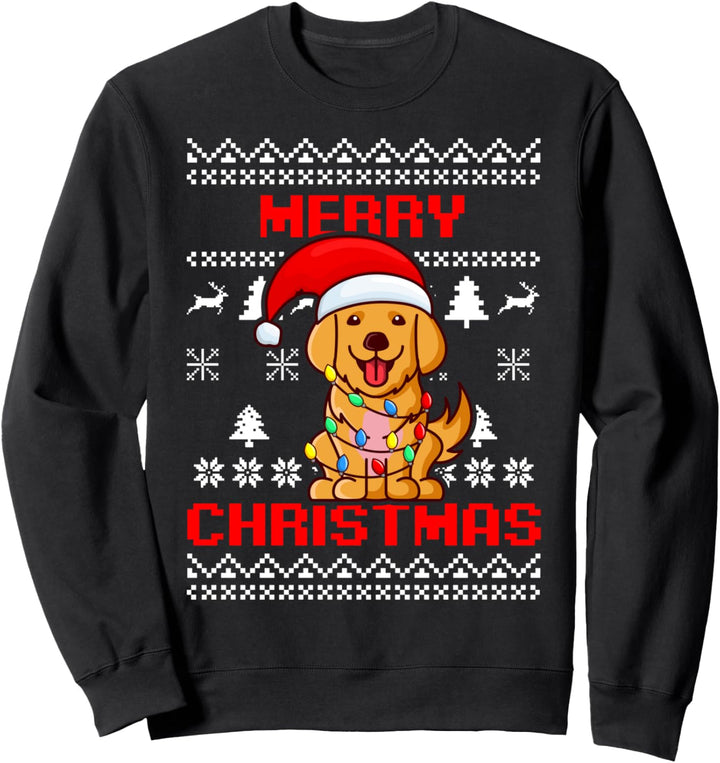 Hässlicher Weihnachtspullover für Hunde, Golden Retriever Sweatshirt