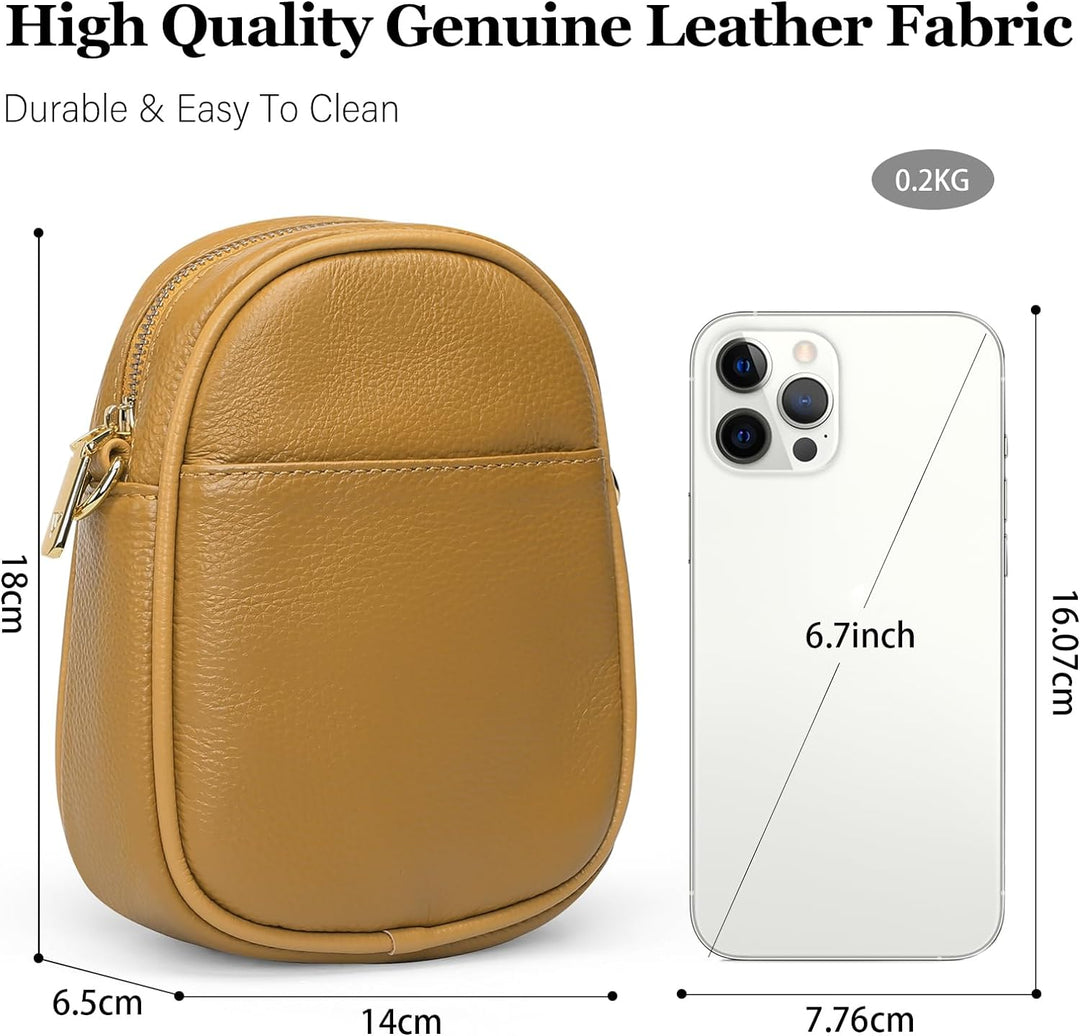 SENDEFN Handy Umhängetasche Damen, Leder Handytasche zum Umhängen Geldbörse Damen, Brieftasche mit V