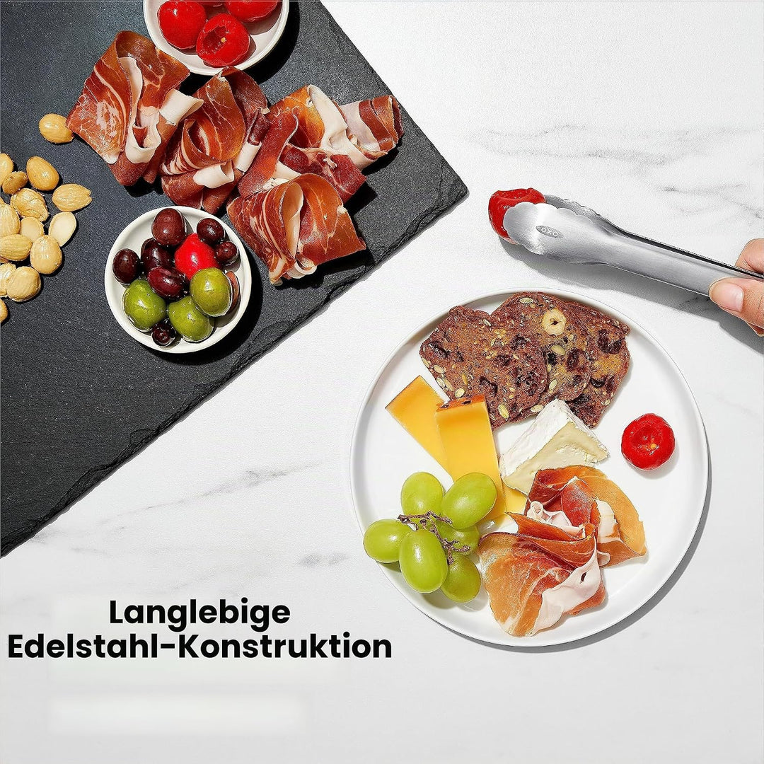 OXO Good Grips Mini-Zange aus Edelstahl, 2 Stück Modern Mini Tongs 2 Pack, Modern Mini Tongs 2 Pack
