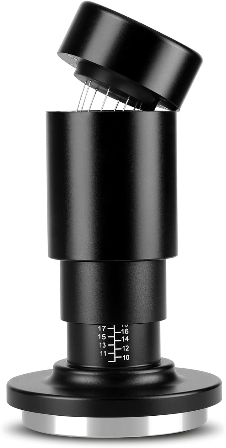 2-in-1 Espresso Tamper 51mm Kaffeeverteiler mit WDT Werkzeug, Einstellbares Espresso Tamper & 8-Nade