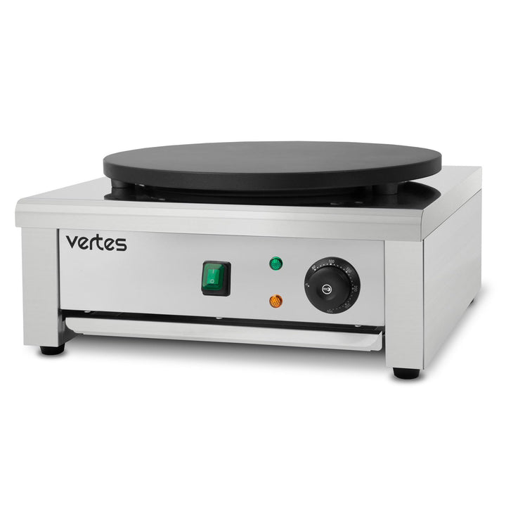 Crepes Maker Crepesplatte Crepesmaker Elektrisch aus Edelstahl mit 40cm Platte (3000W, Antihaftbesch