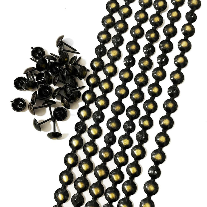 Let's Decorate, 10 Meter D11 mm verkupferte dekorative Nagelstreifen/Nagelkopfverzierungen, Sofazube
