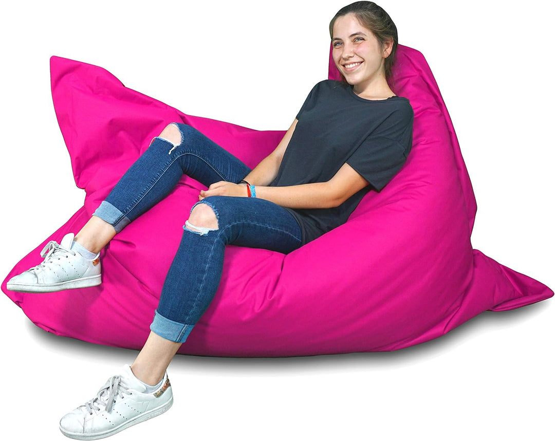 PATCH HOME Orginal Premium Gaming Sitzsack Sitzkissen für In & Outdoor Fertig befüllt in 3 Grössen &