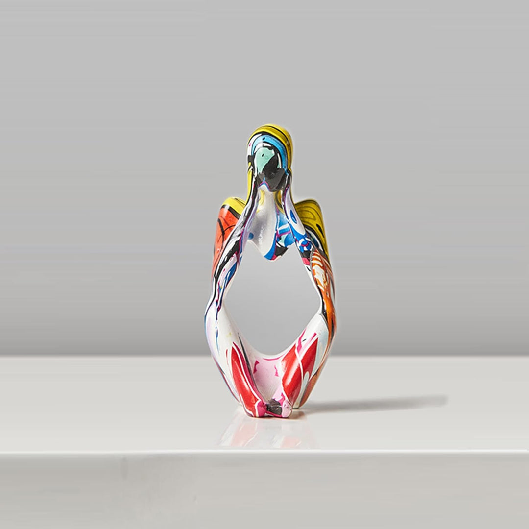 XINXUAN 3 Stück Denker-Statue-Skulpturen, Bürodekoration, kleines Regal, Dekoration, TV-Ständer, Dek