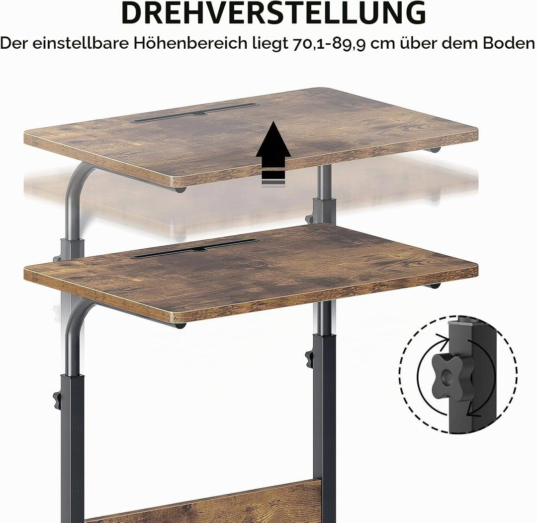 sogesfurniture höhenverstellbar Laptoptisch Computertisch mit Tablet Steckplatz, 60 * 40cm PC Tisch