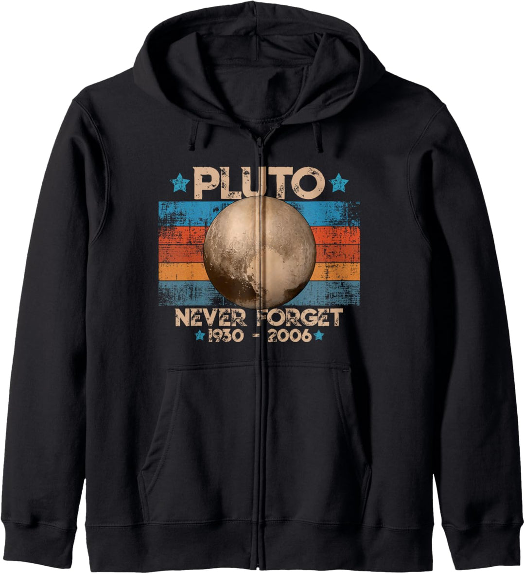 Vintage Never Forget Pluto - Lustiges Retro Astronomie Space Kapuzenjacke