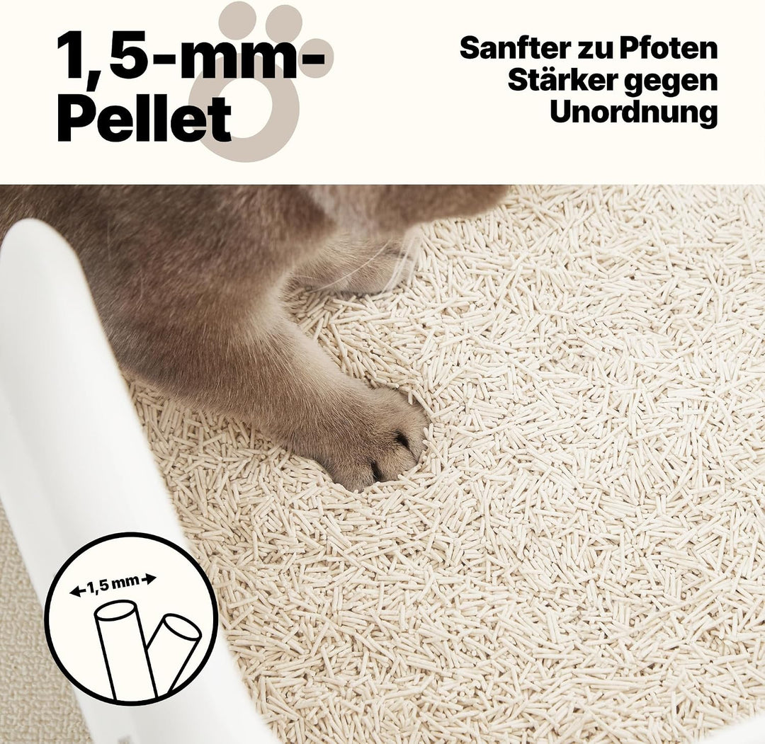 Tofu Katzenstreu 7,2 kg – Klumpend, pflanzlich aus Erbsenhülsen, 99% staubfrei, optimale Geruchskont