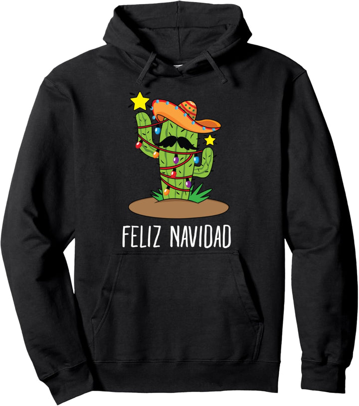 Feliz Navidad Kaktus Weihnachtsbaum Geschenke Weihnachten Pullover Hoodie