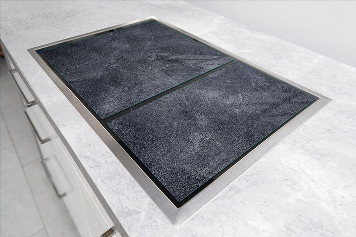 TMK ArtDeko Herdabdeckplatten Set 75x52 cm Ceranfeld Abdeckung Glas Spritzschutz Abdeckplatte Glaspl