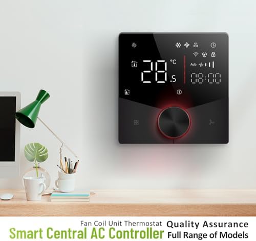 Smart WLAN Thermostat for Heating & AC – Programmable 5+2 Day Schedule with 6 Time Slots, Compatible