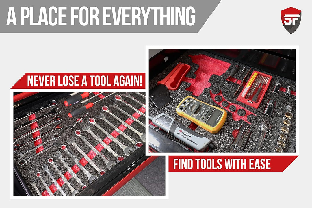 Shadow Foam Medium Sheet - 1000mm x 500mm | Schneiden und Abziehen Schaumstoff für Werkzeugkasten-Or