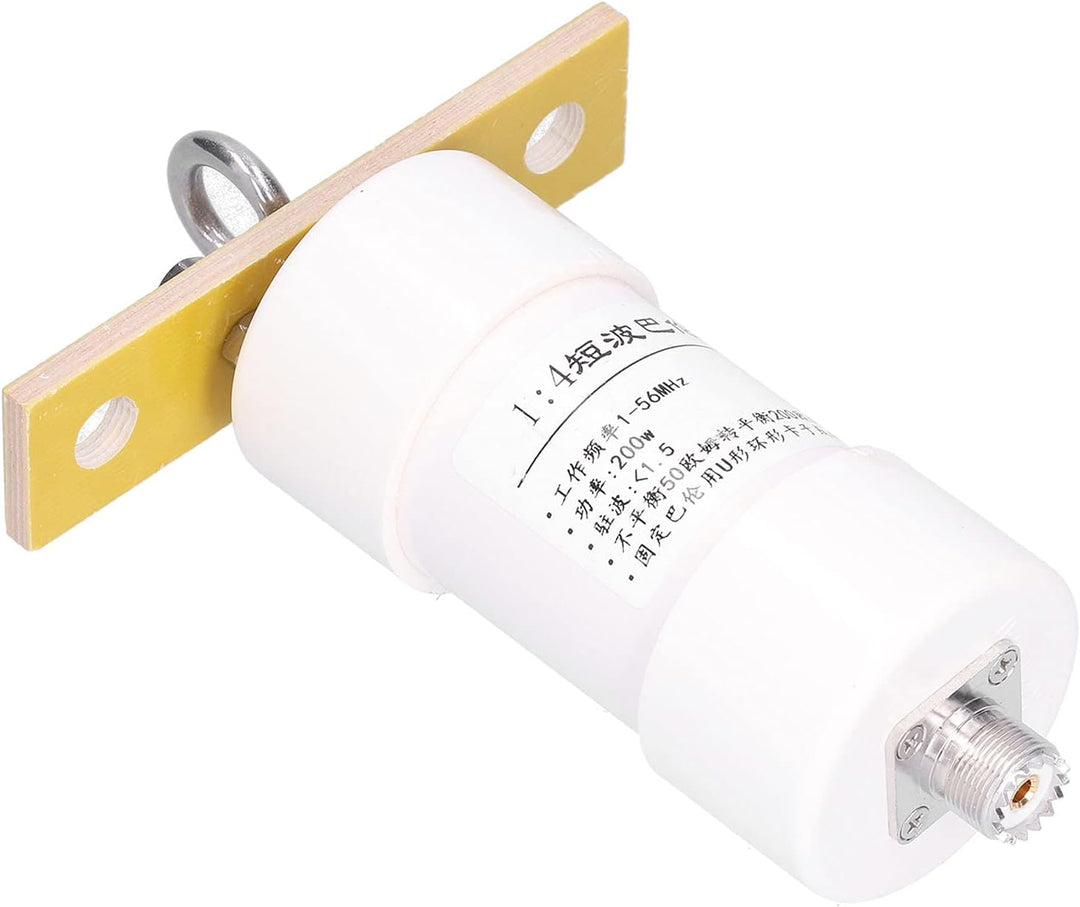 Eujgoov 1:4 Balun, 200W 50Ω-200Ω ABS Material Geeignet 1-56MHz für Winton Kurzwellenantenne