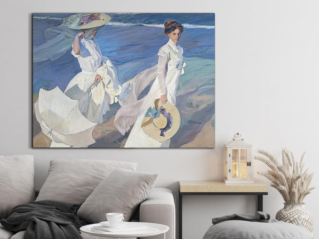 CF CUADROSFAMOSOS.ES CUADROSFAMOSOS.ES Druck auf Leinwand - Sorolla - Spaziergang zum MeerShore - 95