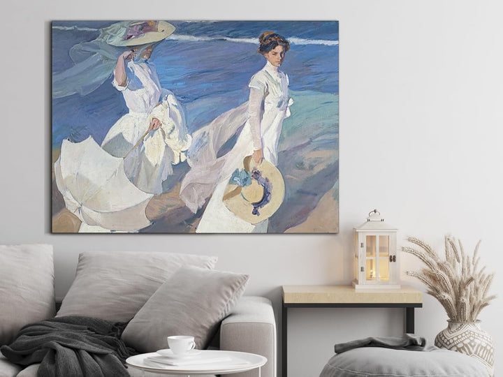 CF CUADROSFAMOSOS.ES CUADROSFAMOSOS.ES Druck auf Leinwand - Sorolla - Spaziergang zum MeerShore - 95