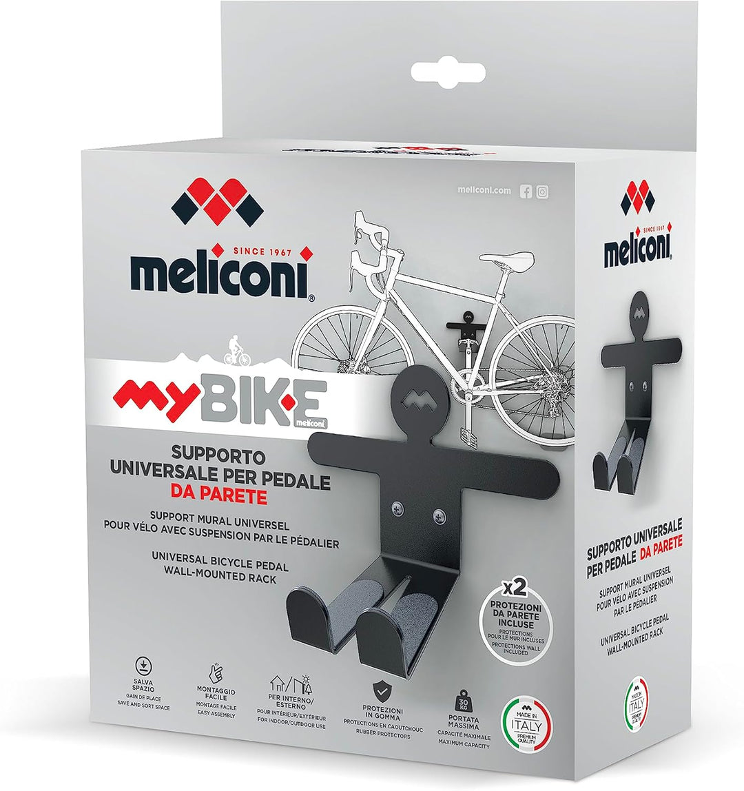 Meliconi MyBike Universal-Fahrradreifen-Wandhalterung, Wand-Fahrradständerfür den Innen- und Aussenb