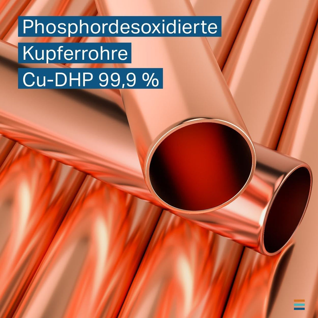 Idoneo Linea 1/4" + 1/2" vorisoliert Kältemittelleitung Kupferrohr Rolle Kupferrohre Kühlsysteme 180