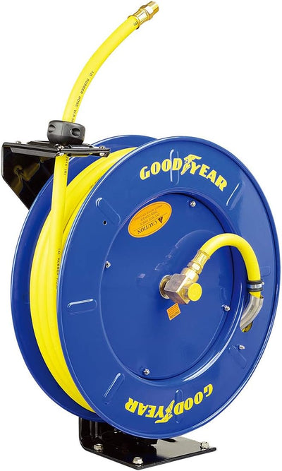 Goodyear Schlauchtrommel Stahl Einziehbare air Compressor Schlauchaufroller 9.5mm × 20m Wandschlauch