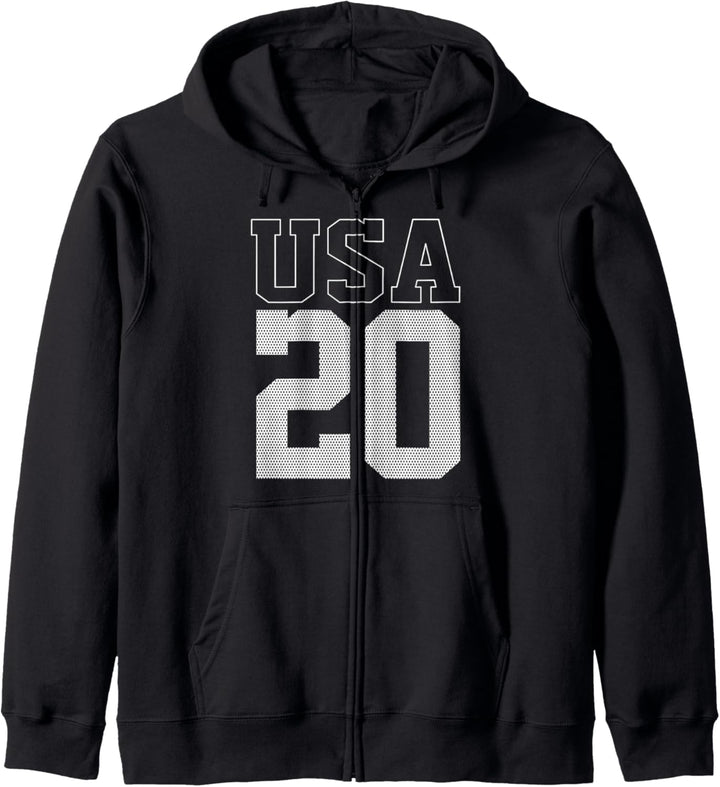 Trendy USA 20 Big Bold Text Kapuzenjacke