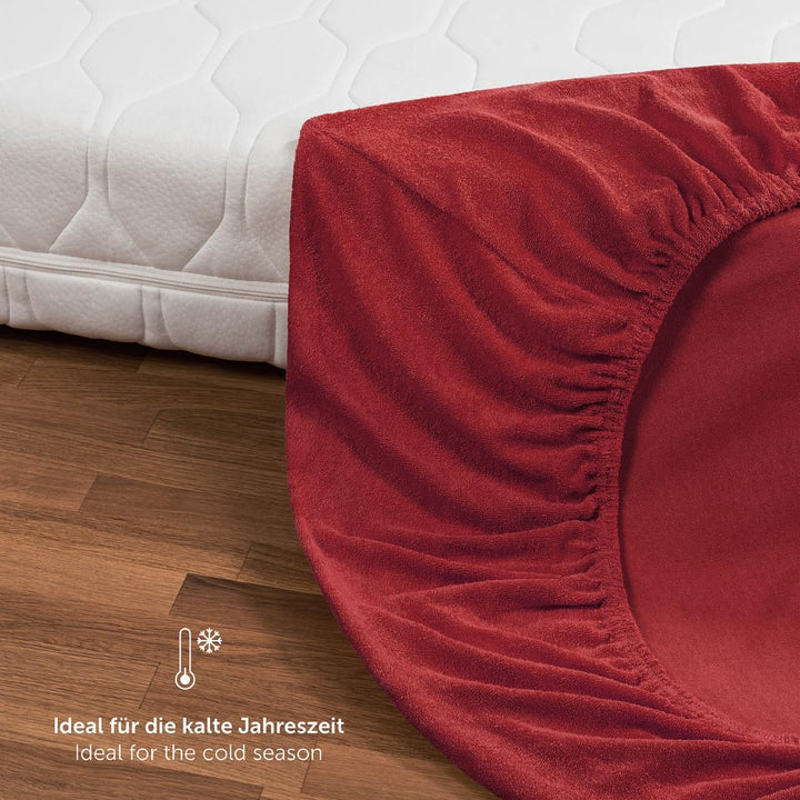 Blumtal® Frottee Spannbettlaken 120x200 cm im 2er Set - OEKO-TEX zertifiziertes Spannbetttuch 120x20