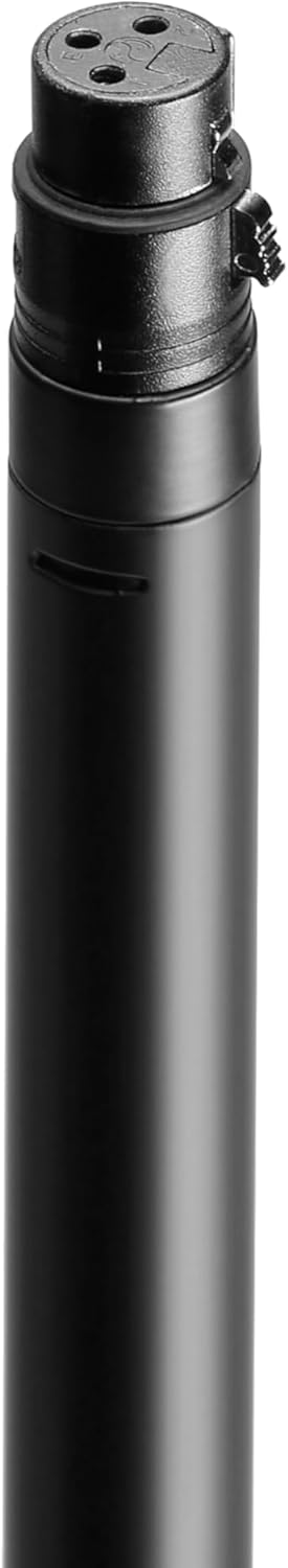 Gravity MS 23 XLR B - Mikrofonständer mit XLR-Anschluss und Schwanenhals, schwarz
