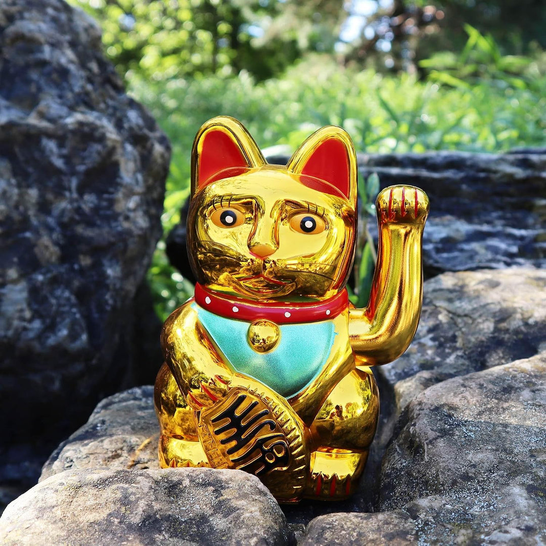 Freak Scene Glückskatze - Maneki-Neko - Winkekatze - 15 cm - Gold