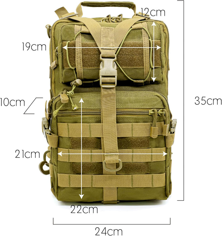 Alephnull Taktische Brusttasche Molle Wandern Daypack Sling Tasche Crossbody-Umhängetasche für Outdo