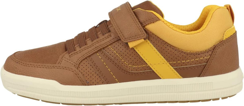Geox Herren J Arzach Boy Sneaker 37 EU Cognac Dk Yellow, 37 EU Cognac Dk Yellow