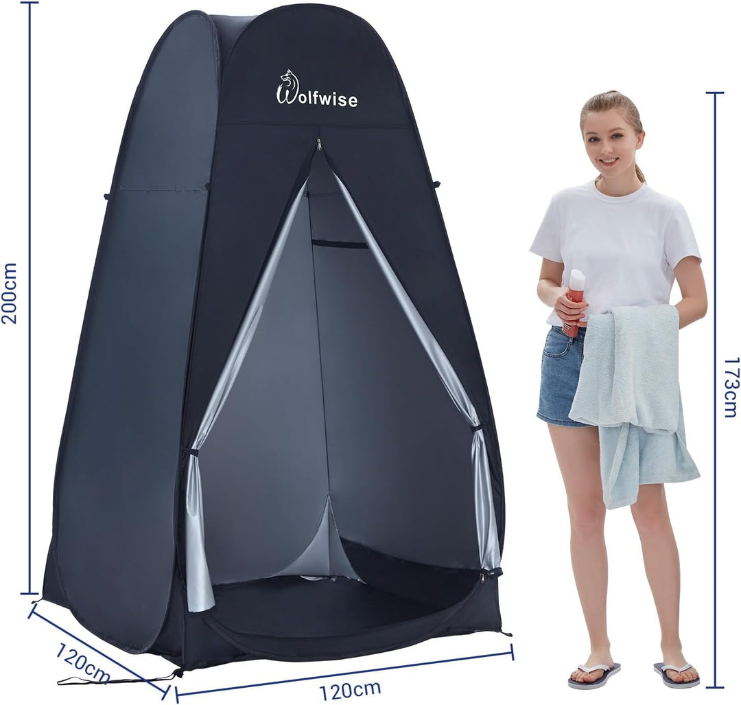 Wolfwise Pop up Toilettenzelt Umkleidezelt, Camping Duschzelt Outdoor Mobile Toilette Umkleidekabine