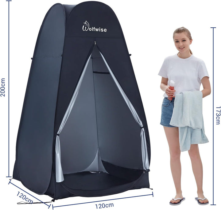 Wolfwise Pop up Toilettenzelt Umkleidezelt, Camping Duschzelt Outdoor Mobile Toilette Umkleidekabine
