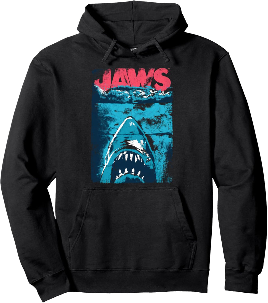 Jaws Distressed Folded Poster Logo Pullover Hoodie