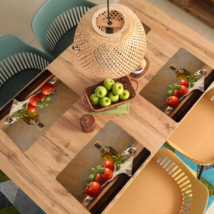 KitchenYeah© Platzsets Abwaschbar 6-Teilig 45x30 cm Tischsets Platzdeckchen rutschfeste Platzset Unt