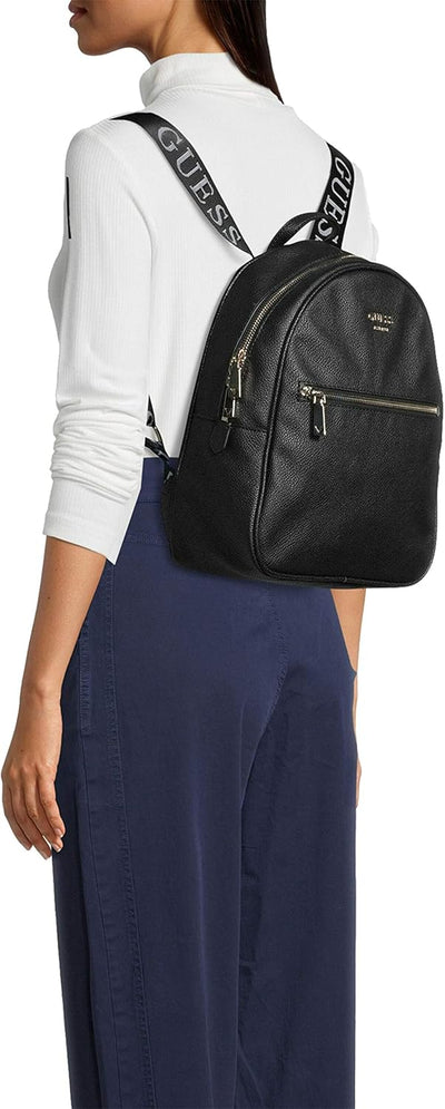 Guess Damen Vikky Backpack Hobo-Taschen, Einheitsgrösse Schwarz, Schwarz