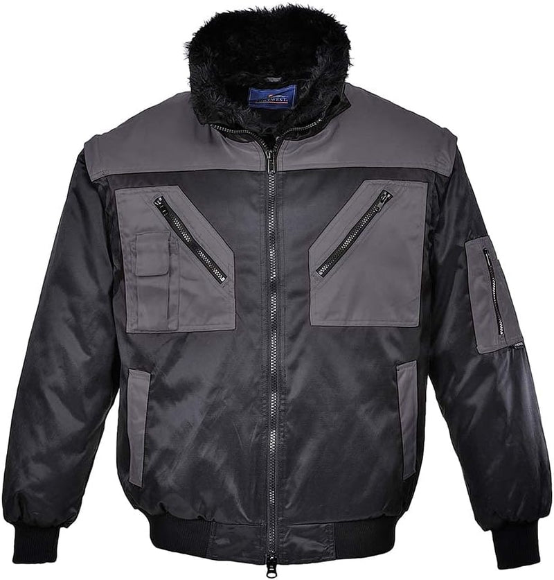 Pilot Jacket 2-Tone, colorBkGrey talla 5XL 5XL schwarz / grau, 5XL schwarz / grau