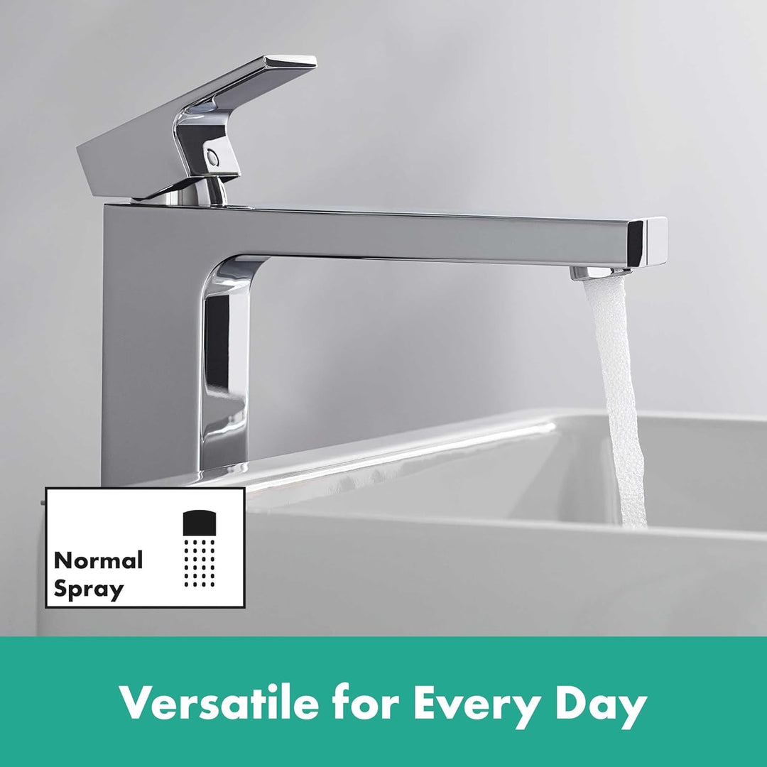 hansgrohe Vernis Shape - Waschtischarmatur mit Zugstangen-Ablauf, isolierte Wasserführung, Wasserhah