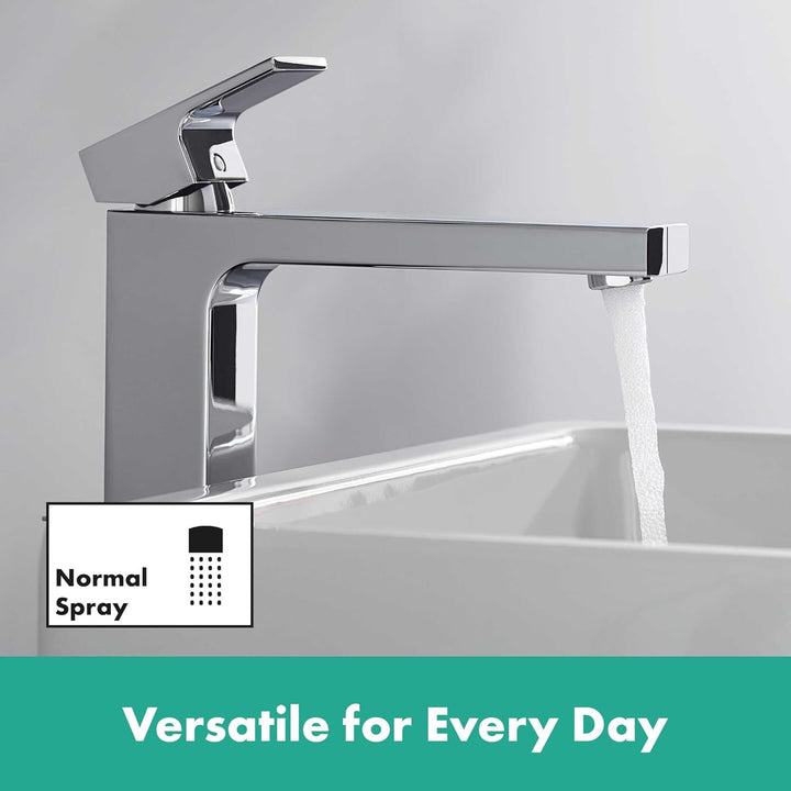 hansgrohe Vernis Shape - Waschtischarmatur mit Zugstangen-Ablauf, isolierte Wasserführung, Wasserhah