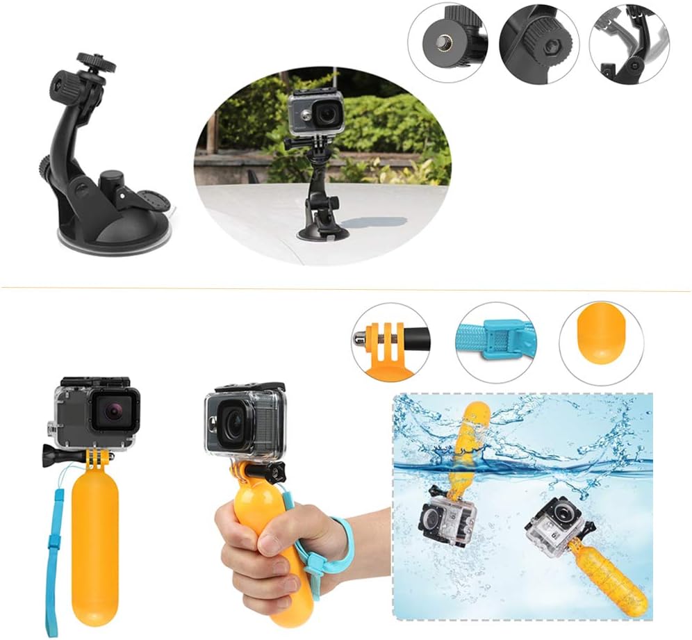 D&amp;F 10-1 Sport Kamera Zubehör Kit für Gopro Hero 7/6/5/4 / Hero (2018) SJCAM YI Crosstour AKASO Camp