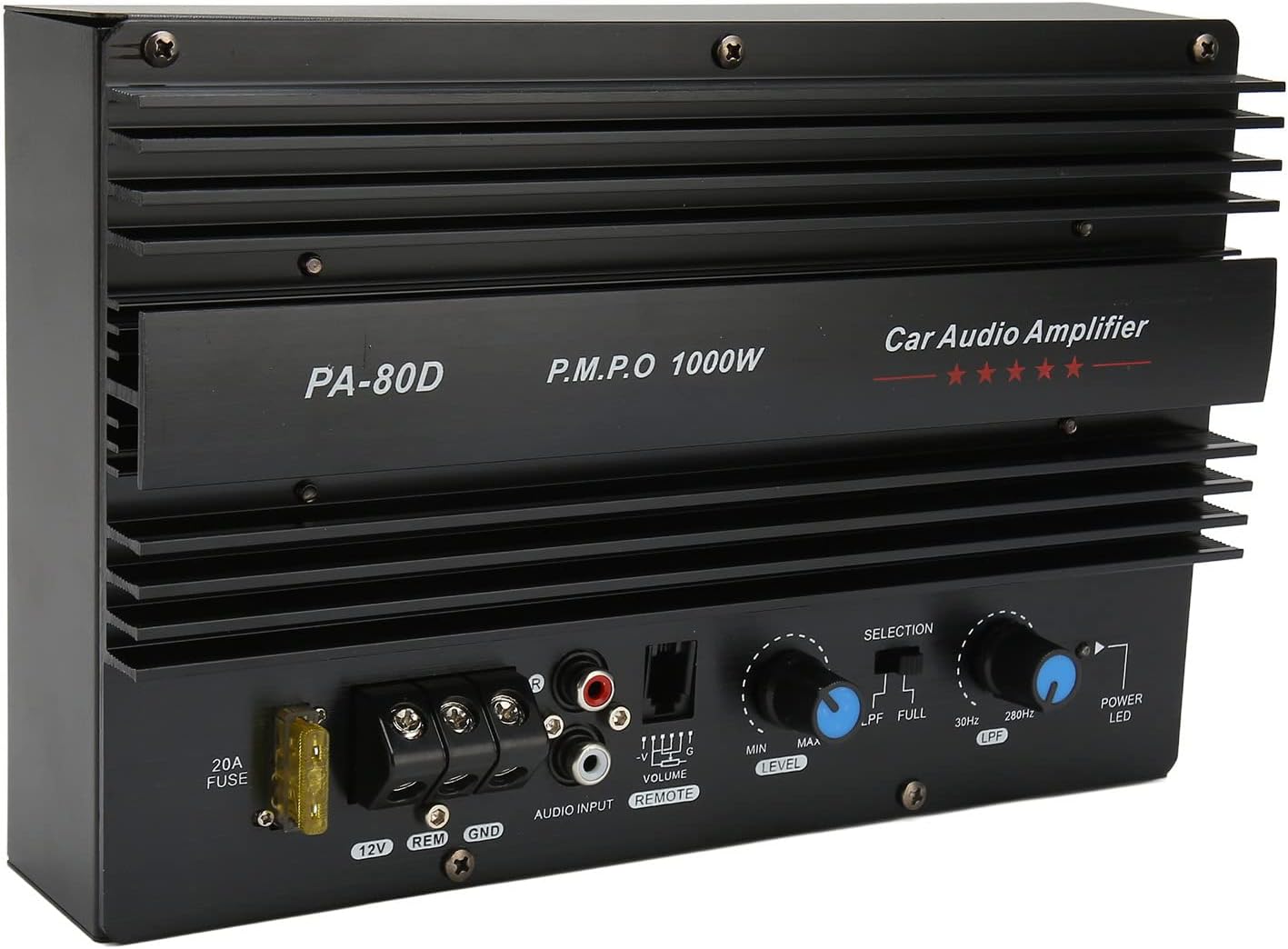 Amplificatore Mono PA 80D 1000W - Scheda Potente Per Subwoofer Auto Con Protezioni Multiple - Foto 5